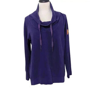 Columbia Clemson Purple Long Sleeve Cowl Neck Sweat Shirt Size Large